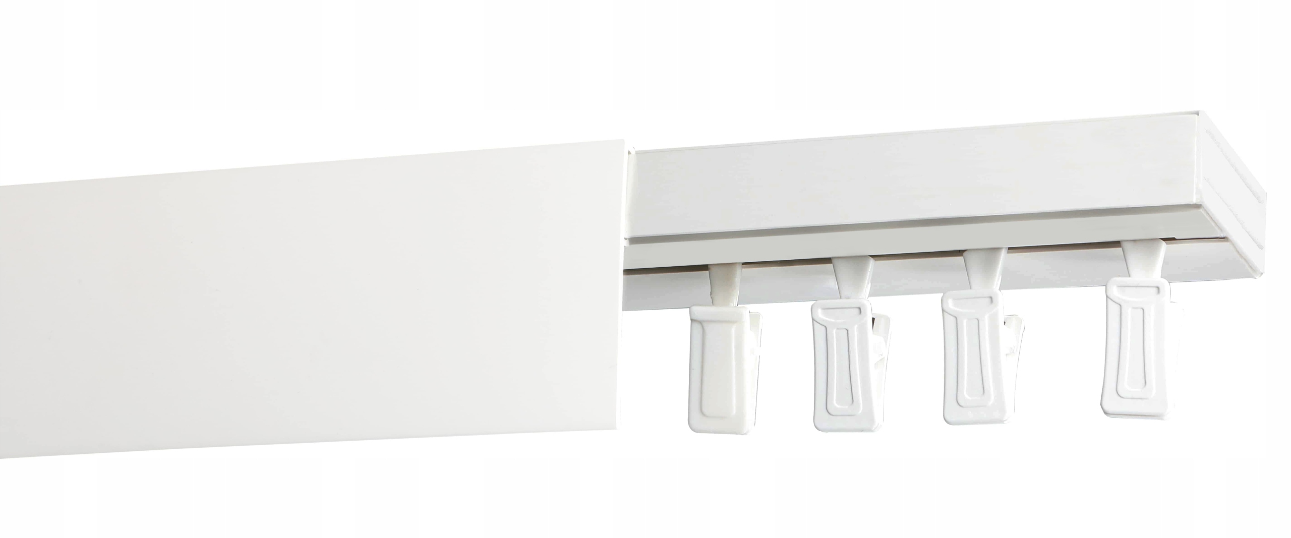 Stropná lišta jednoduchá PVC s krytom stropná záclonová tyč s krytom 120