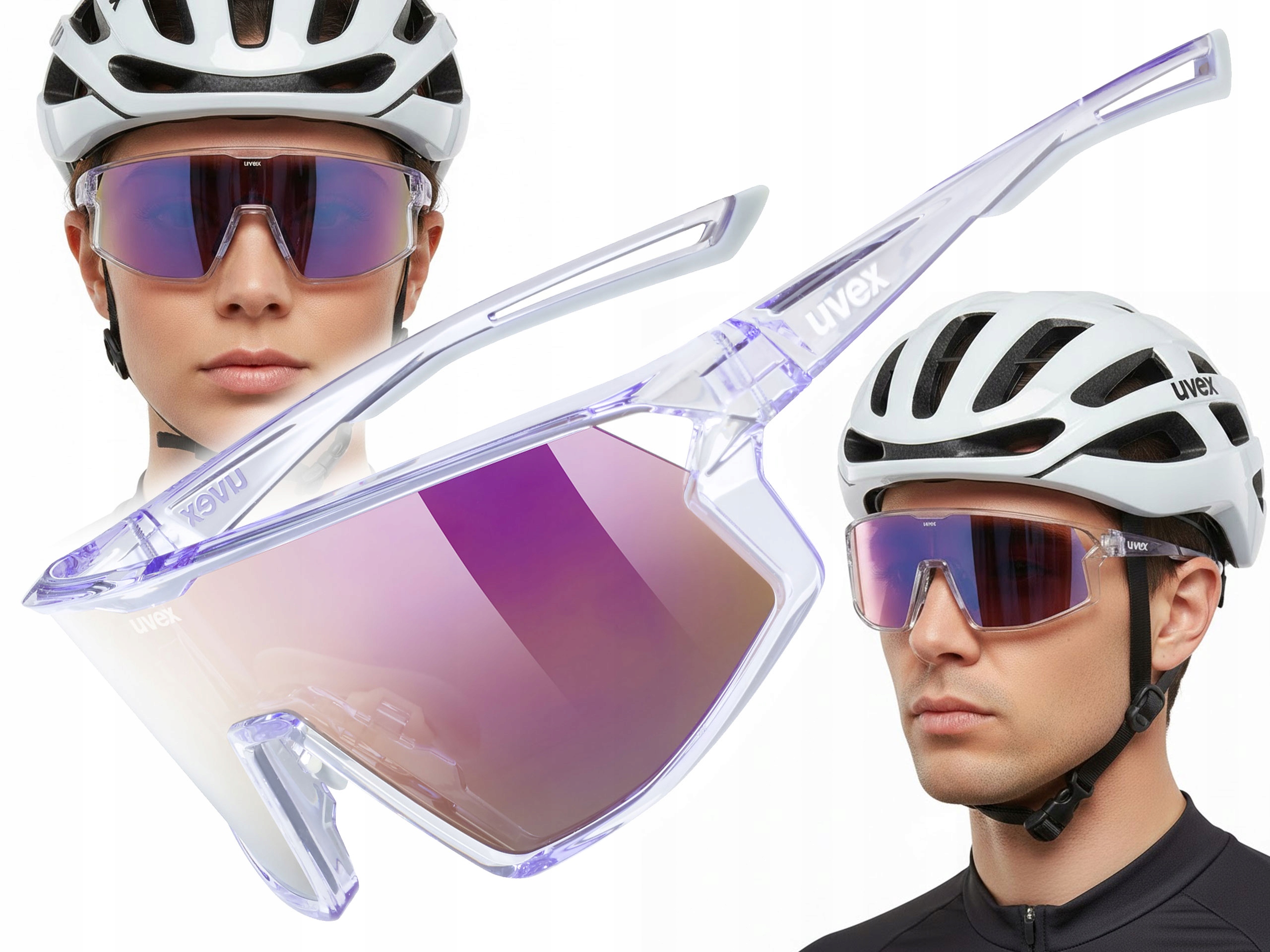 Okulary przeciwsłoneczne Uvex Skyryse clear purple/mirror lavender S3