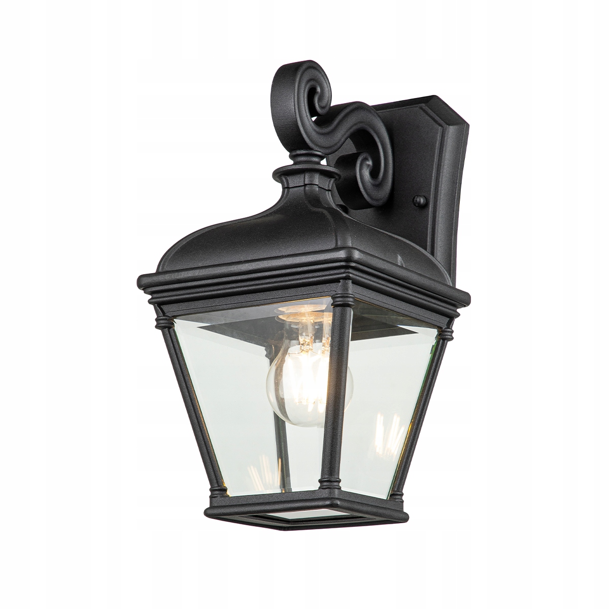Vonkajšia nástenná lampa klasická záhradná čierna spodná 33 cm Elstead