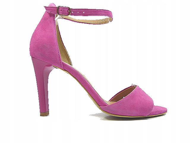 

Fuksja zamsz sandały damskie szpilka Luca.C. 38