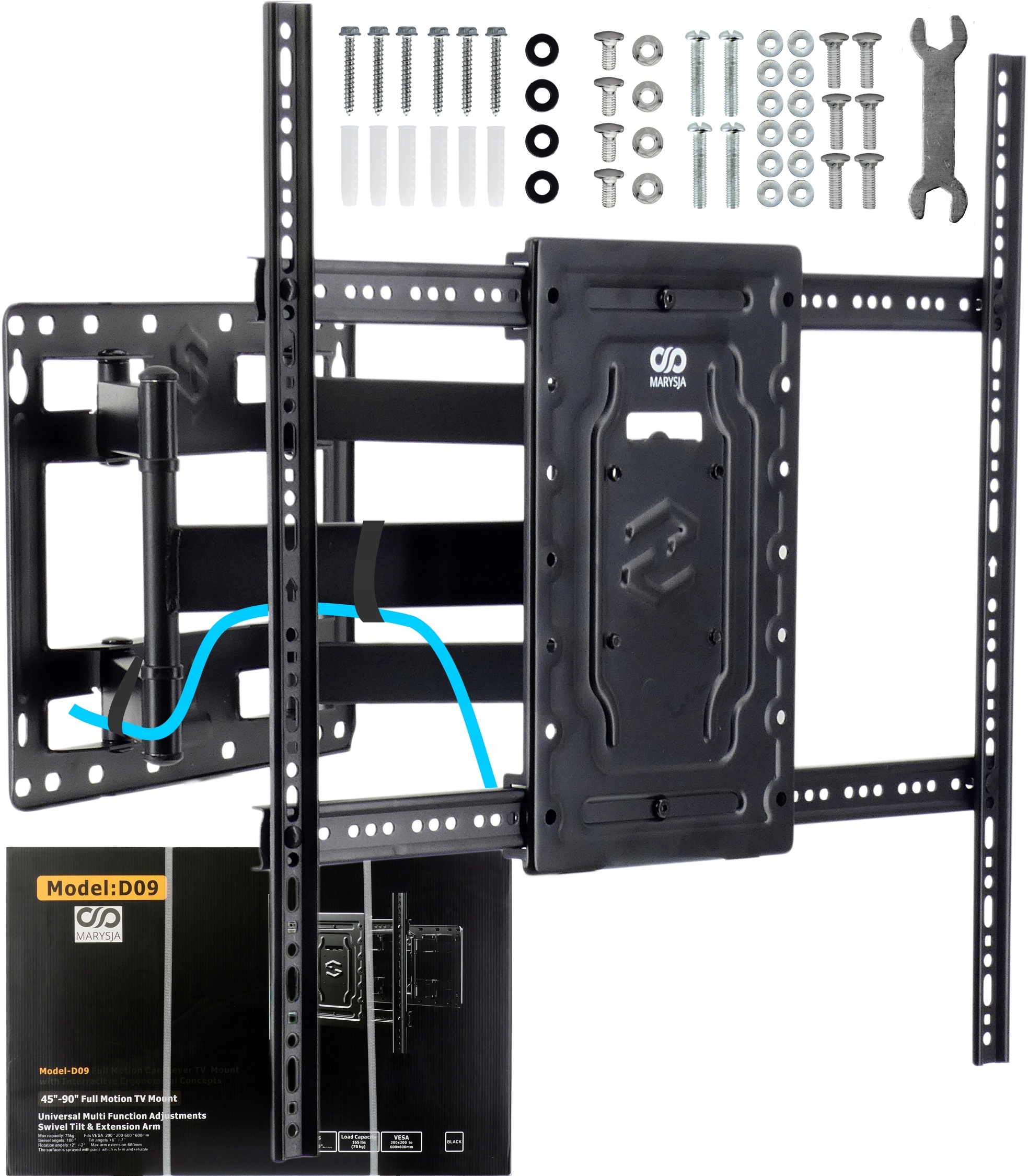 Silný Otočný Držiak Televízora, Vešiak Na Televízor 45-90 Palcov, Sada Skrutiek Vesa