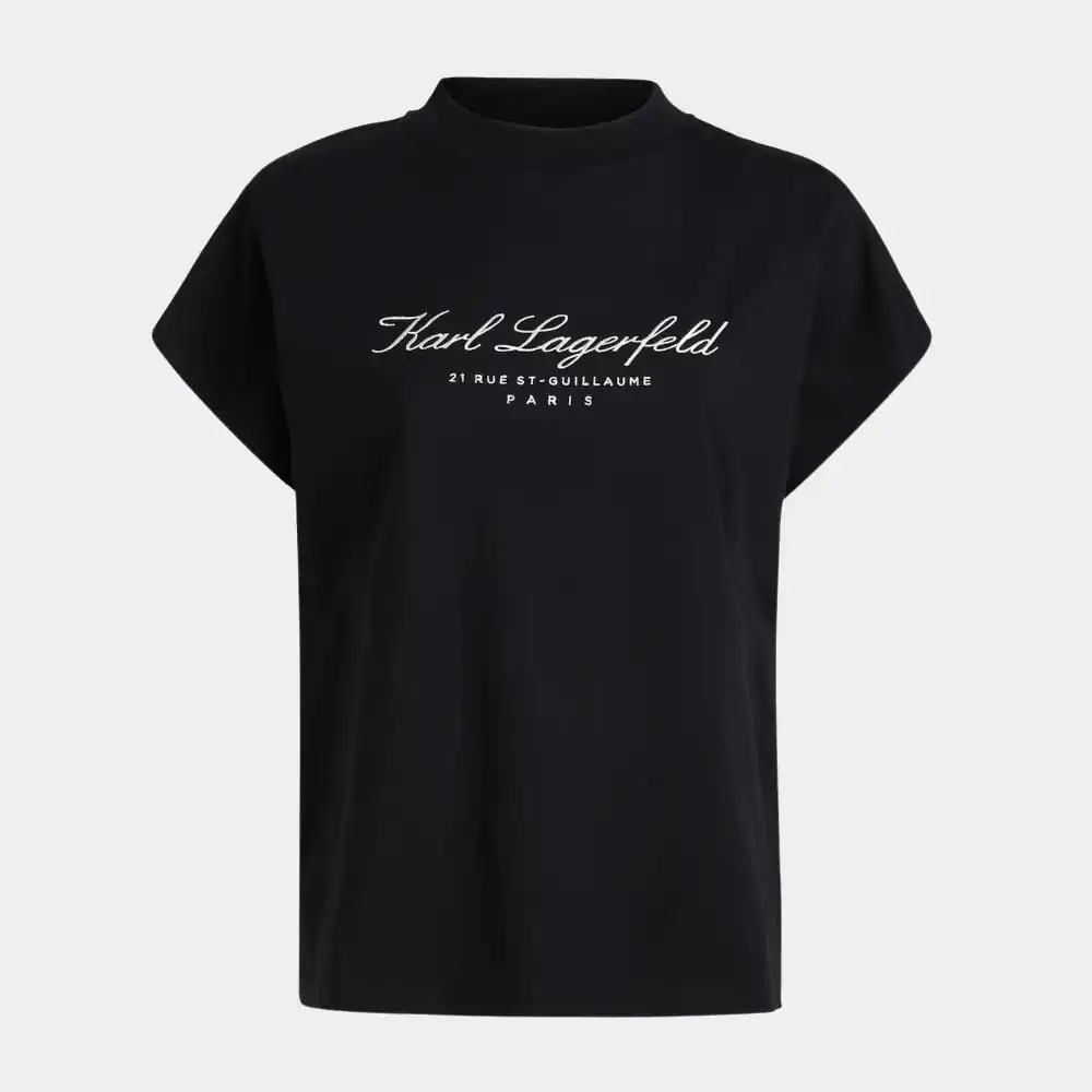 Dámské černé tričko Karl Lagerfeld M