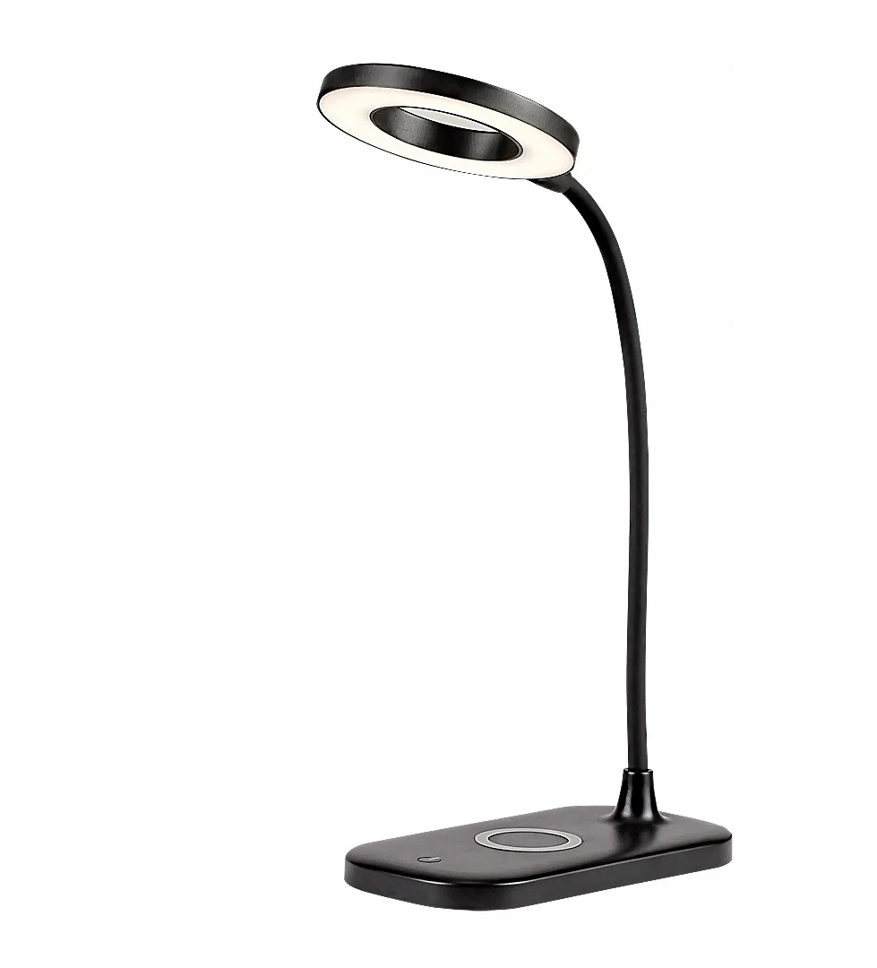 Stolná lampa s indukčnou nabíjačkou Led moderná čierna okrúhla Rabalux