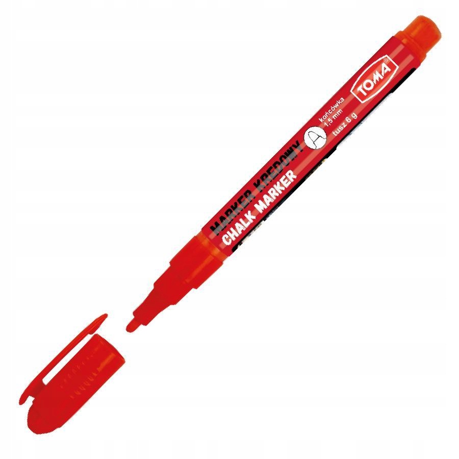 Marker kredowy cienki TOMA TO-293 1,5 mm CZERWONY