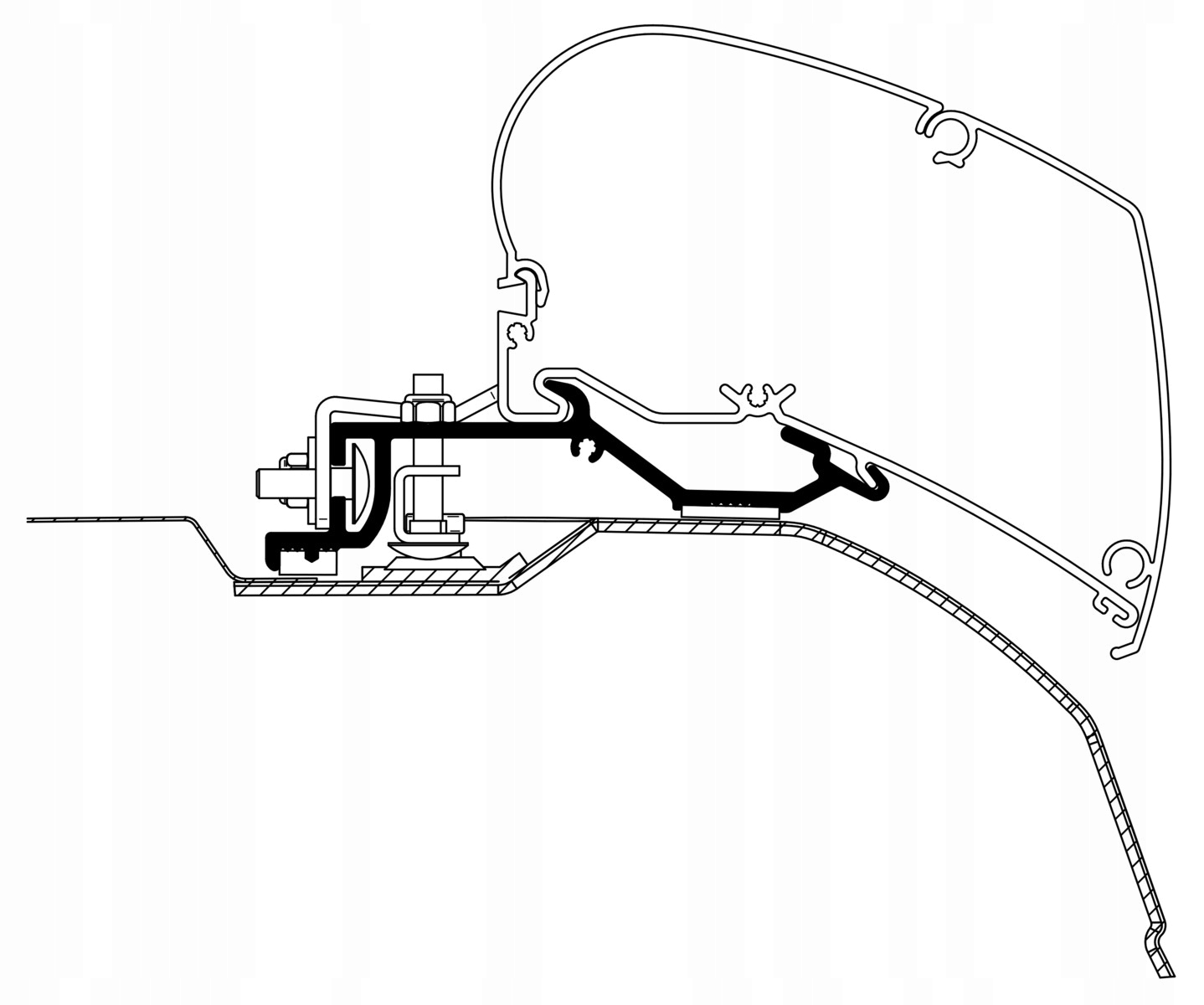 Adapter uchwyt markizy do Ducato Jumper Boxer 07