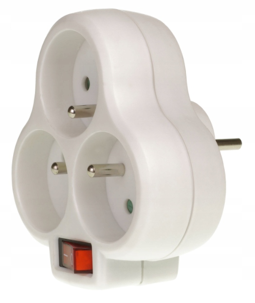 Rozgałęźnik 3 gniazda + wyłącznik Z9