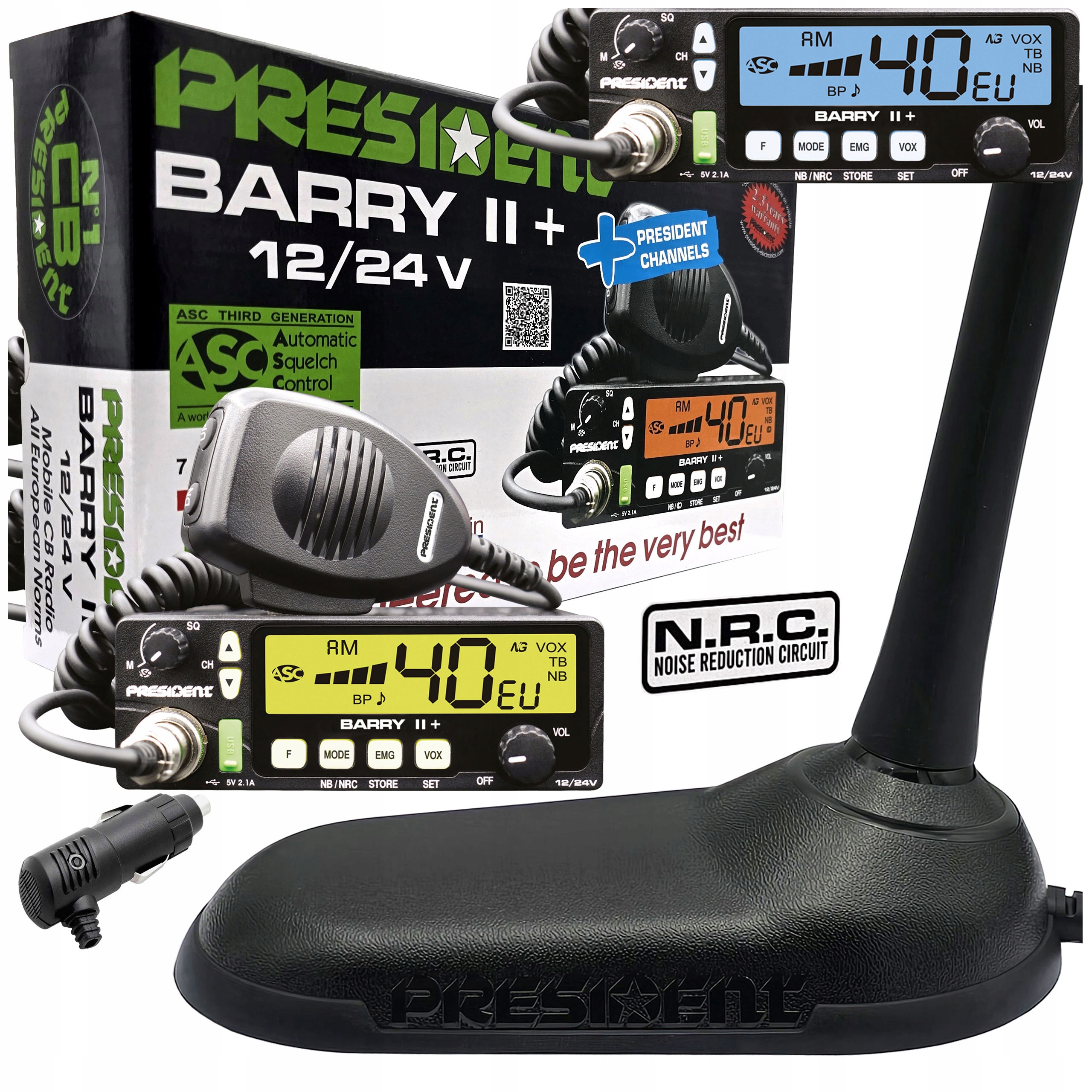 sada Cb President Barry II Plus+ Anténa Virginia kvalita příjmu Nrc