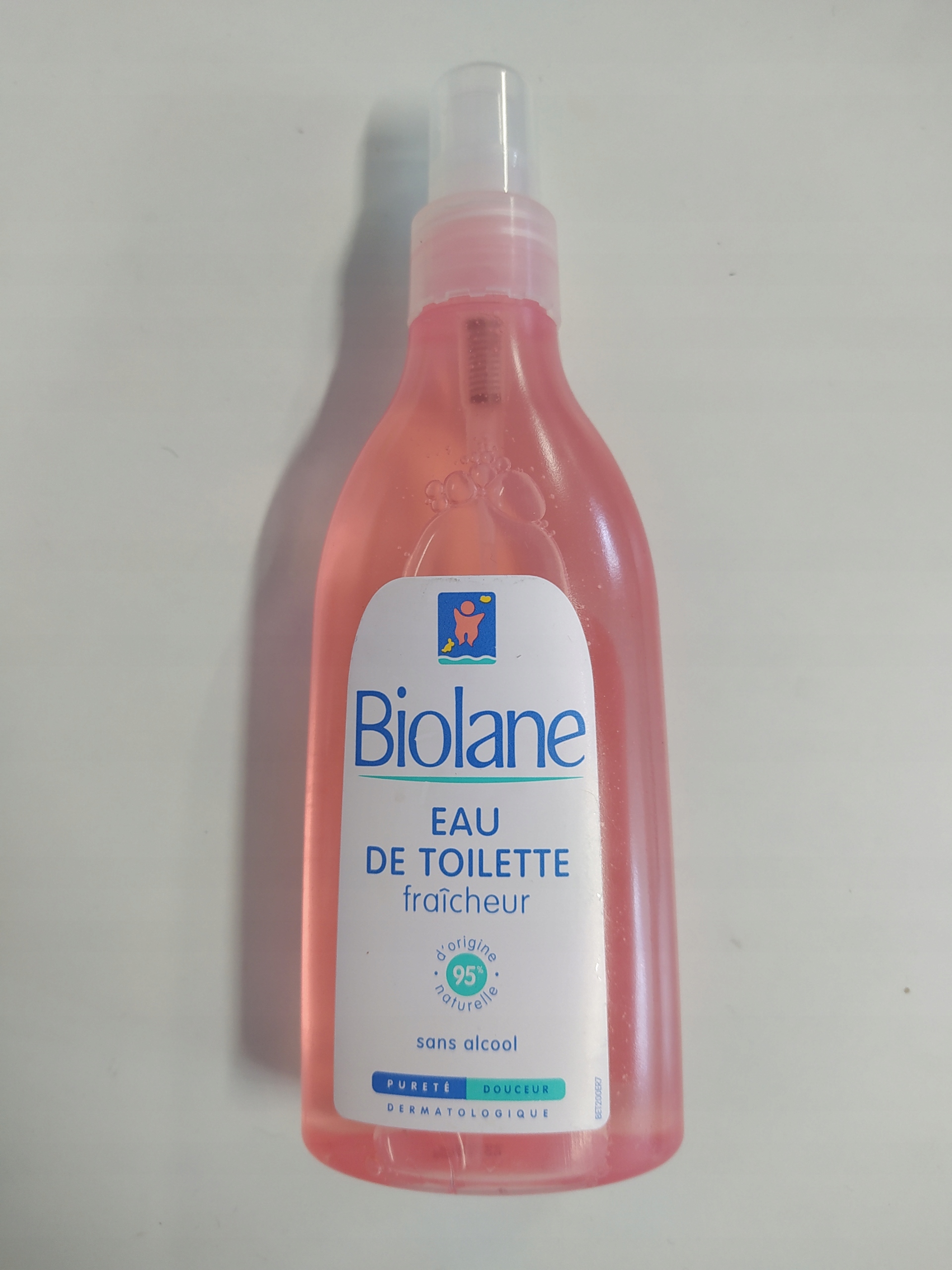 Eau de Toilette Fraîcheur Sans Alcool BIOLANE : le spray de 200mL