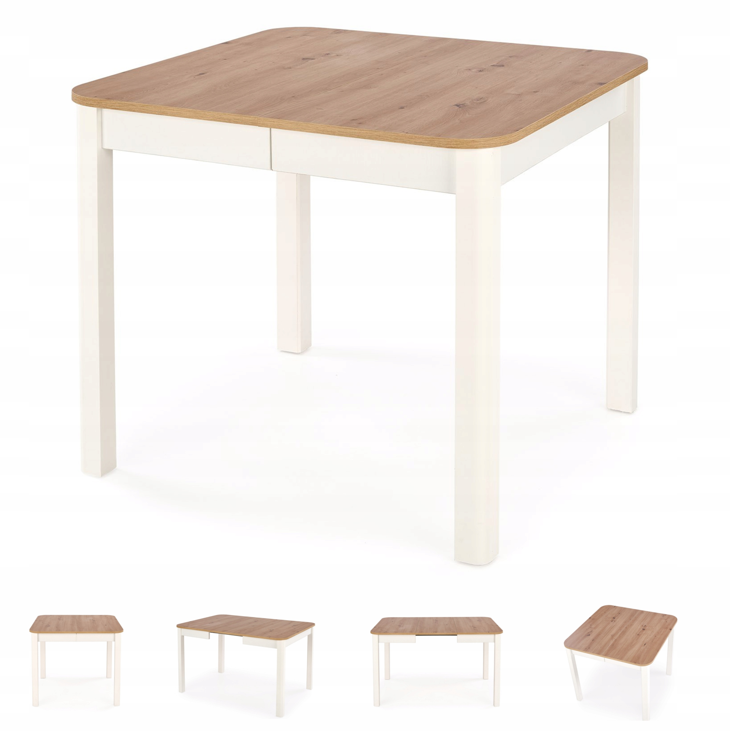 čtvercový rozkládací stůl Tivoli 90x90 cm do kuchyně obývacího pokoje a jídelny