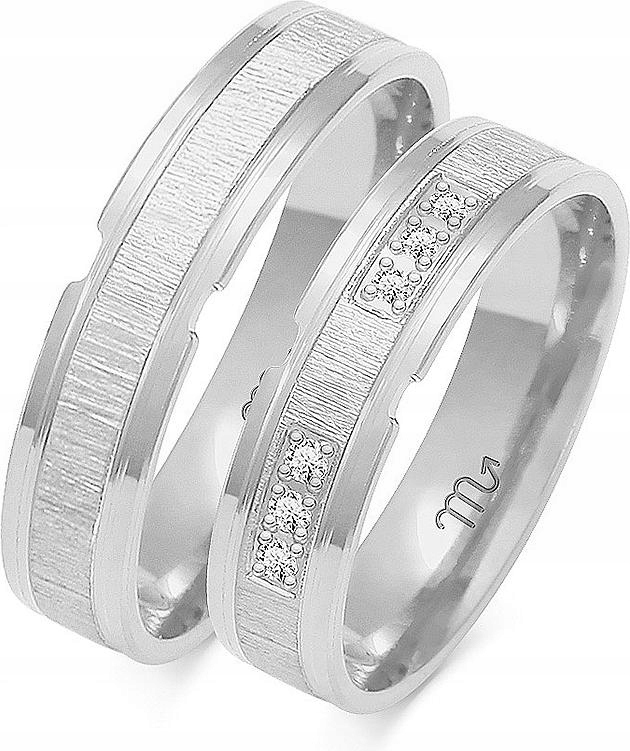 Bílé zlato jemný snubní prsten 14k 585 r 17 18 19 módní svatební kolekce