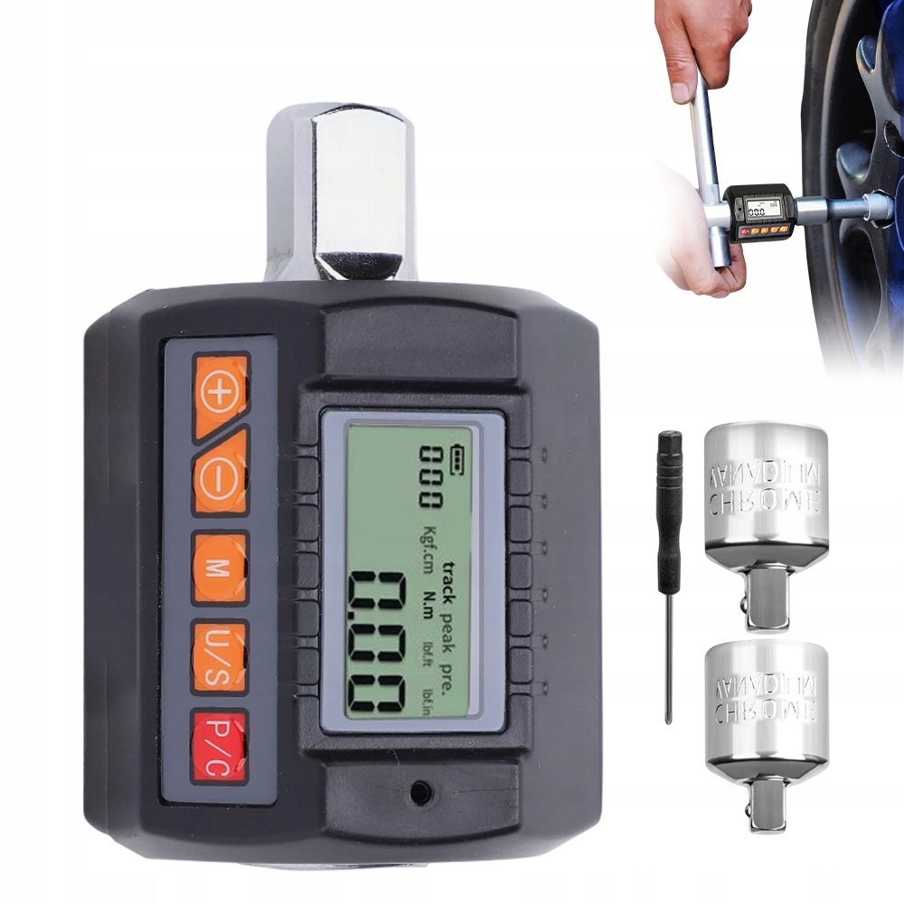 Momentový Klíč 13.5-135 Nm 3/8 1/4 Sada S Elektronickým Adaptérem