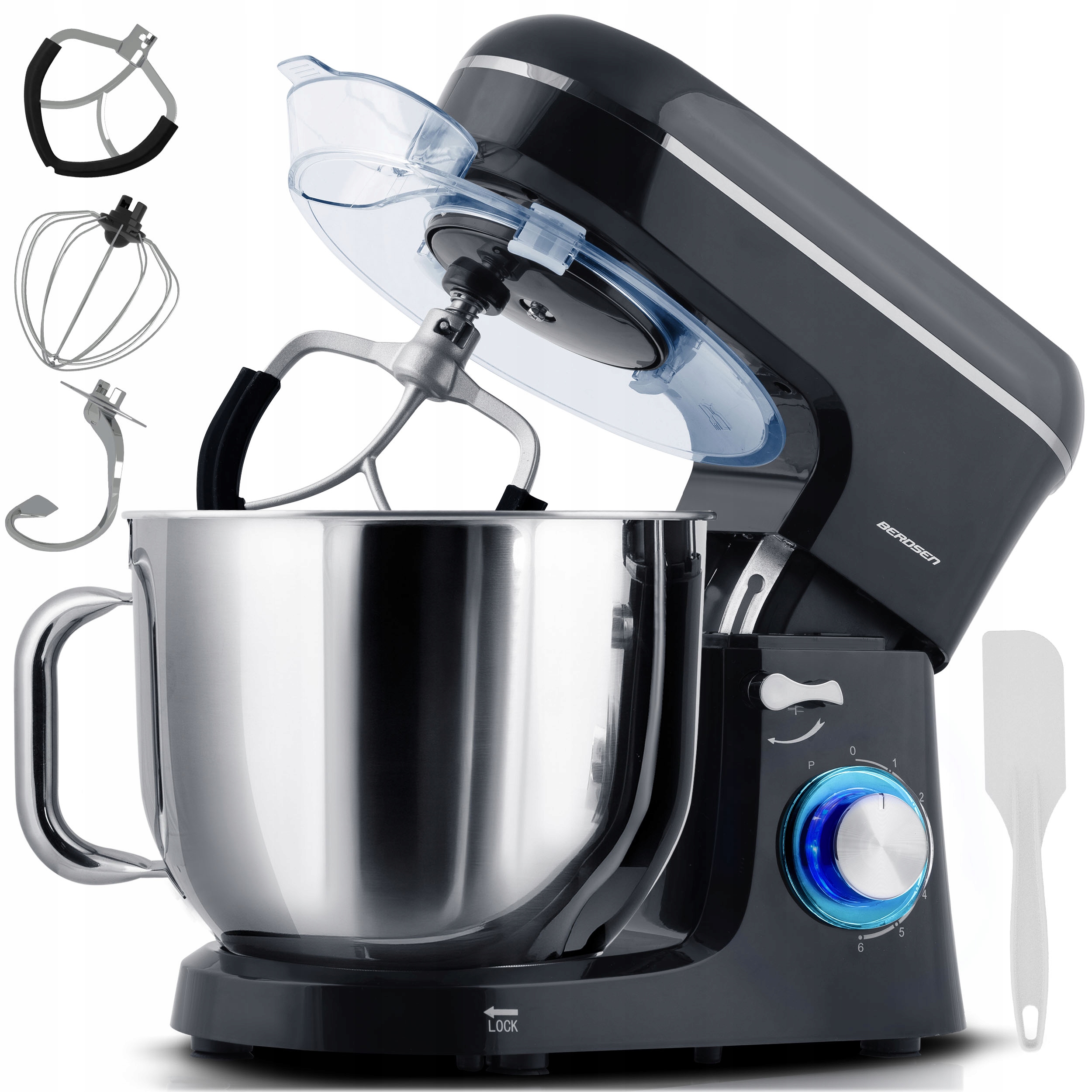 Berdsen BD-756 Kuchyňský robot 6 L, 1400 W, 3 v 1, černý