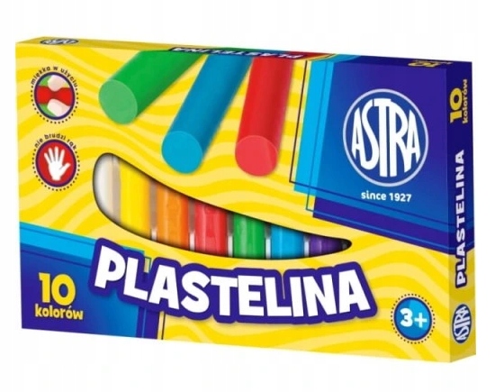 PLASTELINA SZKOLNA ASTRA 10 KOLORÓW