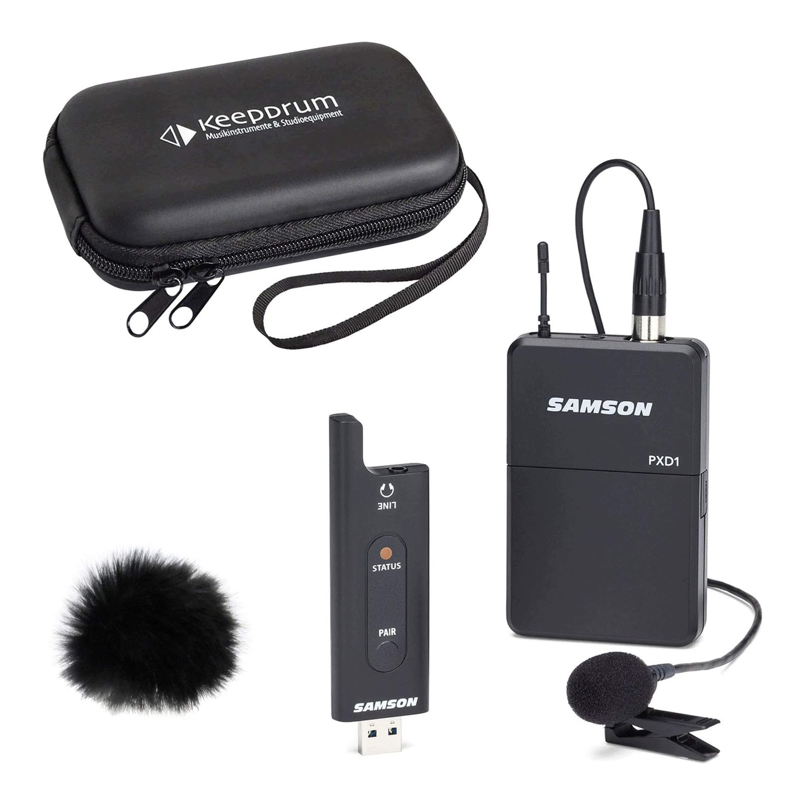 Bezdrátový Usb lavalierový mikrofon XPD2 pro streamování s krytem a pouzdro