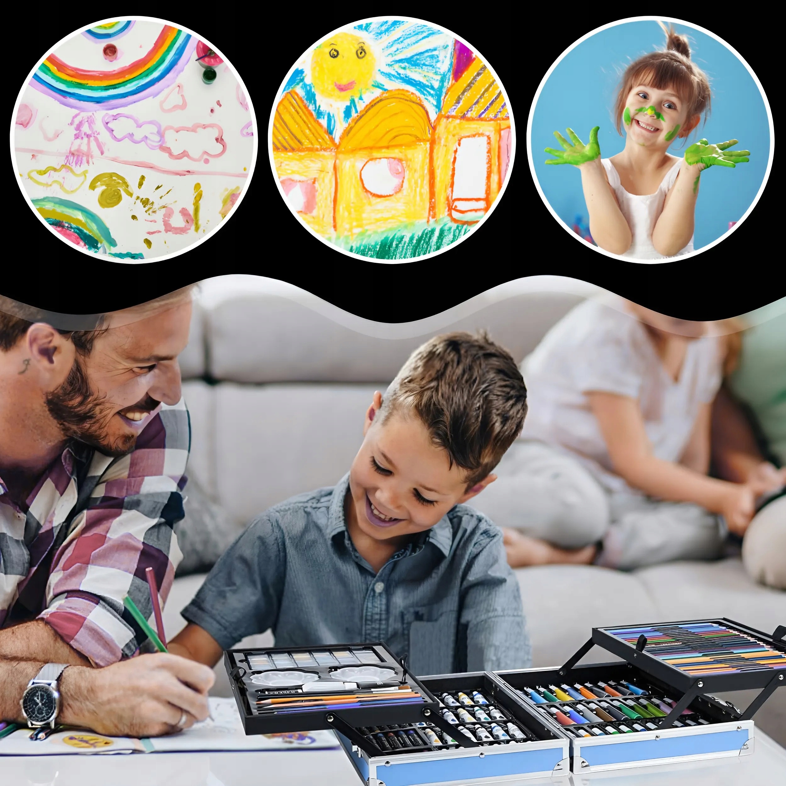 ZESTAW DO MALOWANIA DLA DZIECI Dziewczynek Artystyczny Plastyczny WALIZKA Stan opakowania oryginalne