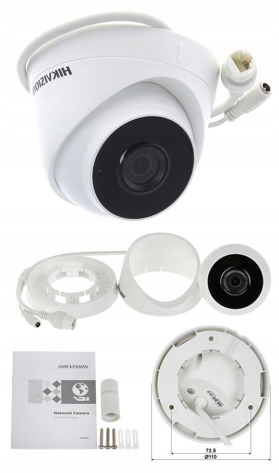 KAMERA IP ZEWNĘTRZNA 4MPx Hikvision PoE IR30 DS-2CD1341G0-I/PL IR30m Marka Hikvision