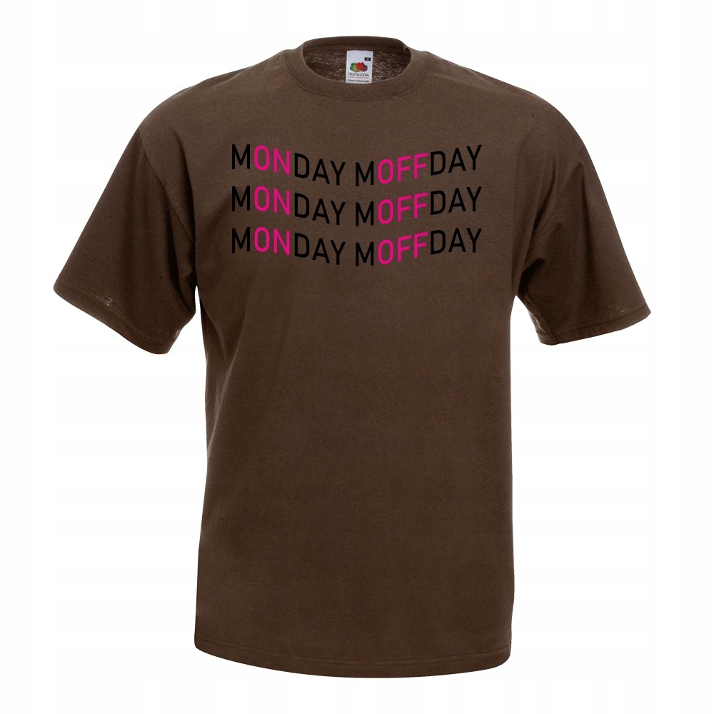 

Koszulka monday moffday poniedziałek L brązowa