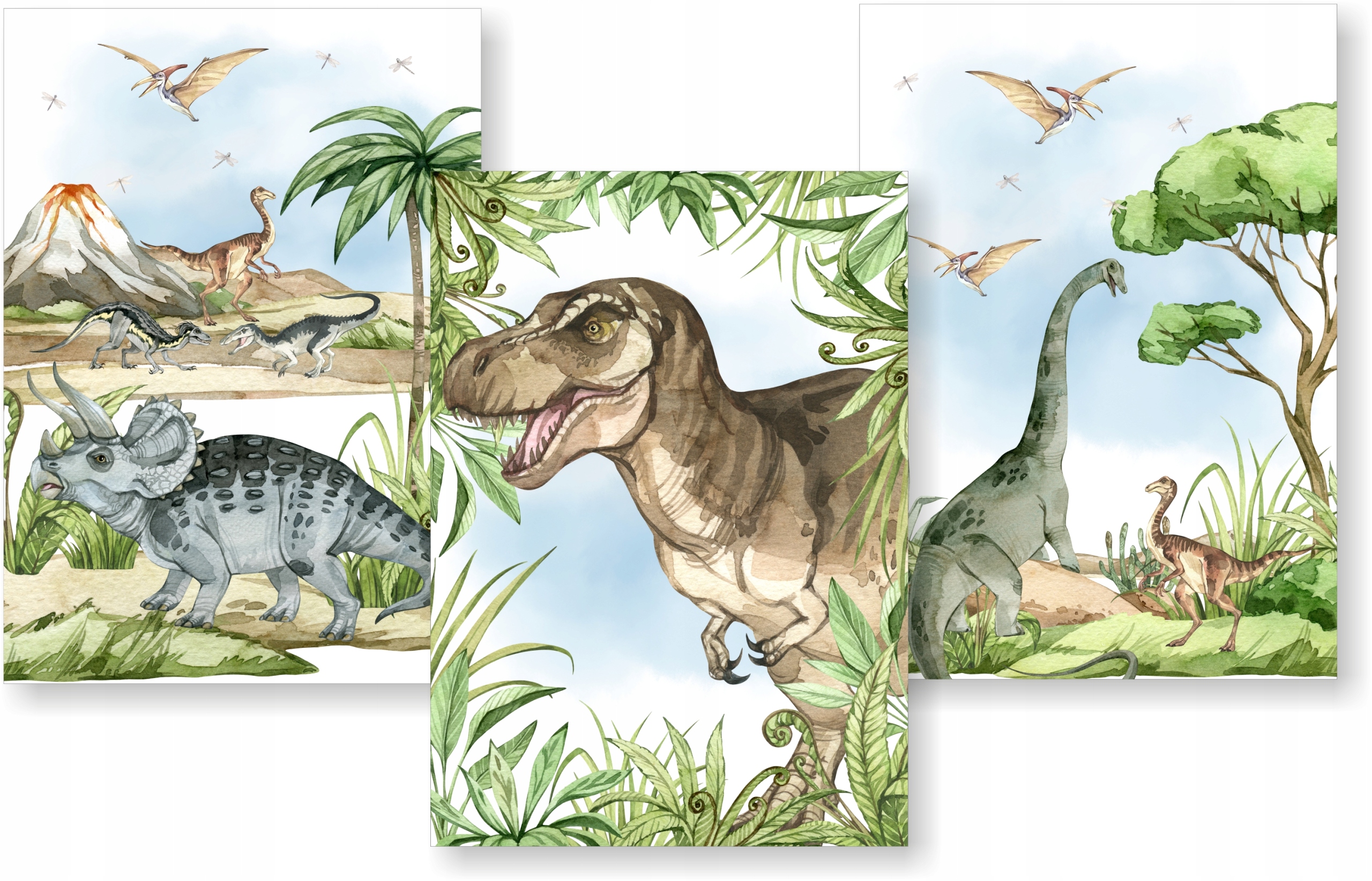 

Zestaw 3 plakaty A3 Dinozaury T-rex