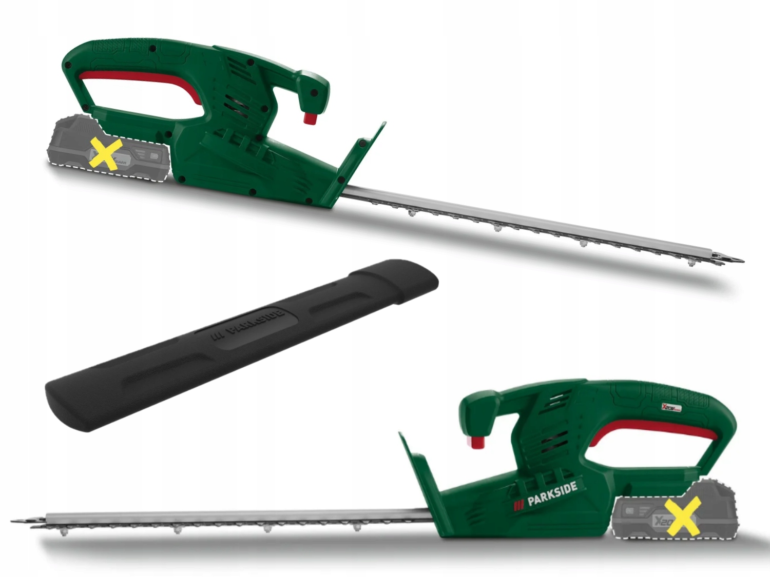 Nożyce Bezprzewodowe Parkside Do Żywopłotu Krzewów 20V Akumulatorowe 35 cm