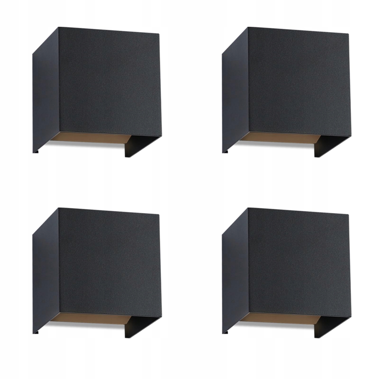 KOWANIE Zewnętrzna Lampa Ścienna Czarna 4x LED IP65 3000K Do Salonu — miniatura 7