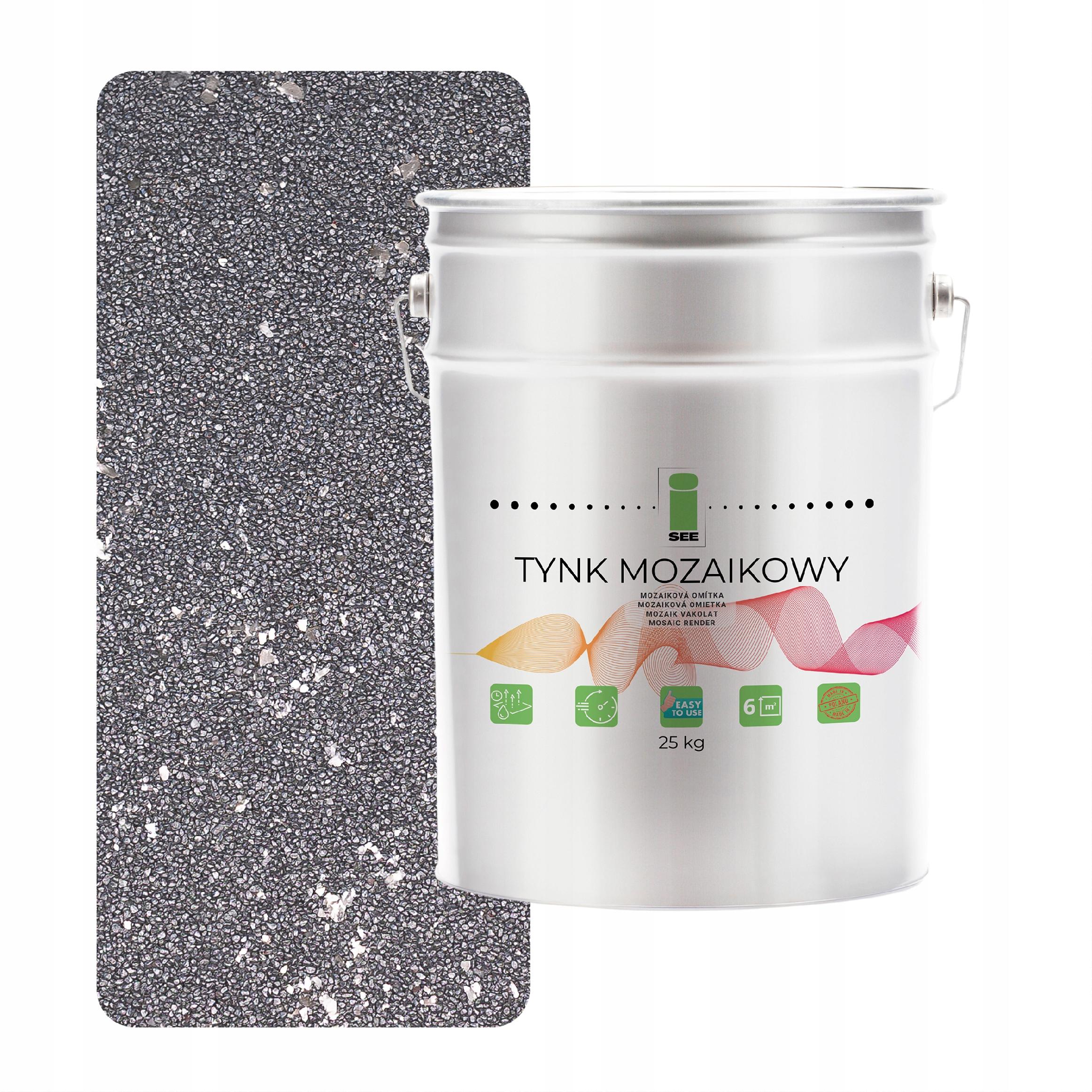 Mozaiková omietka s Mikou Strieborná Živá 25KG Mrazuvzdorná Marmolit M54