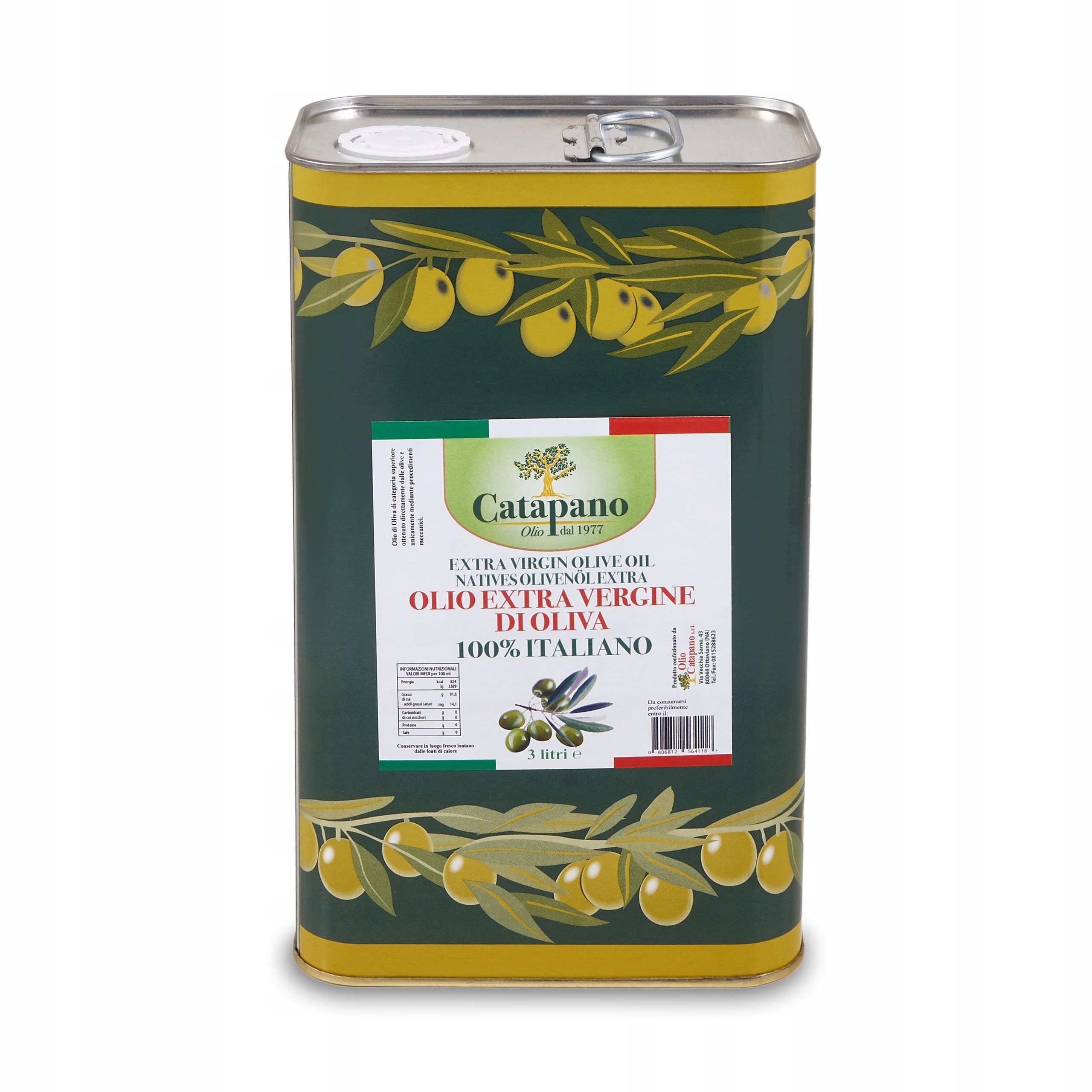 100% włoska oliwa z oliwek Extra Vergine 3L łagodna w smaku