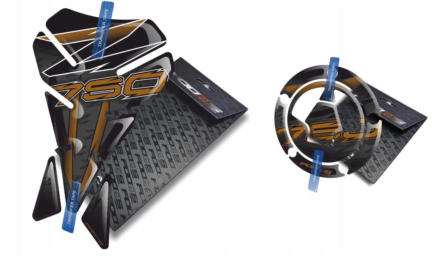 Tank-pad Cap-pad V1 od firmy Fooqs pro Kawasaki Z-750 Černý Zlatý