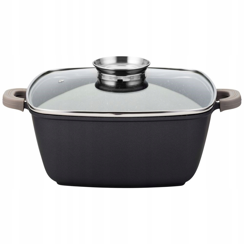 Brytfanka GRANITOWA brytfanna garnek kwadratowy do gotowania pieczenia 7,4L
