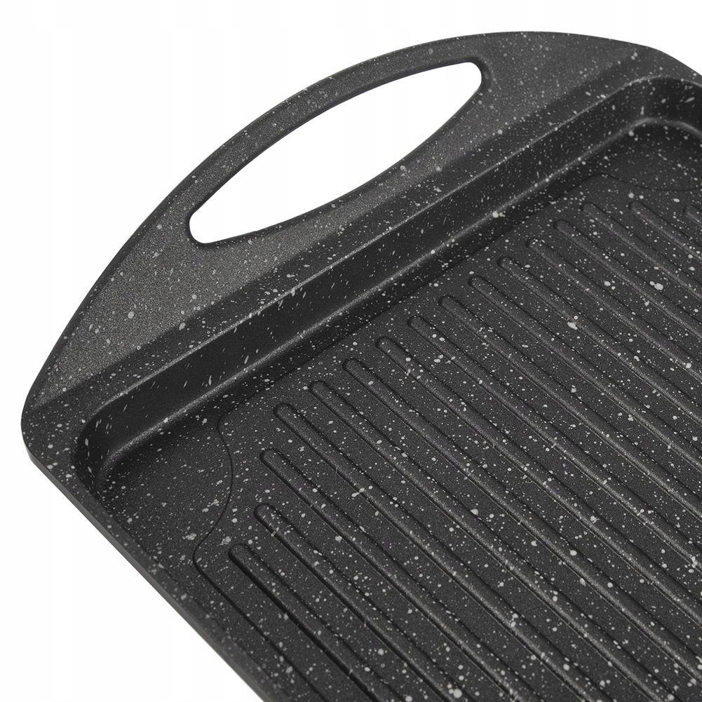 PŁYTA GRILLOWA DO PIEKARNIKA PATELNIA GRILL GRANIT Kształt prostokątny