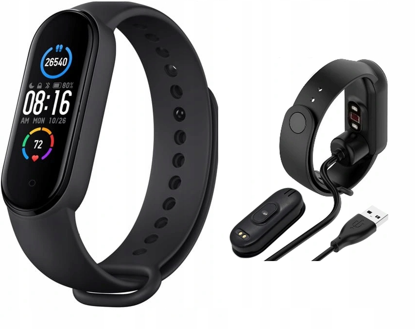 SMARTBAND DO Mi BAND M5 SMARTWATCH + JEDNA OPASKA Kolor czarny