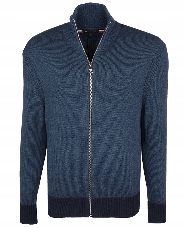 Tommy Hilfiger pánský svetr, rozepínací, tmavě modrý, 3XL