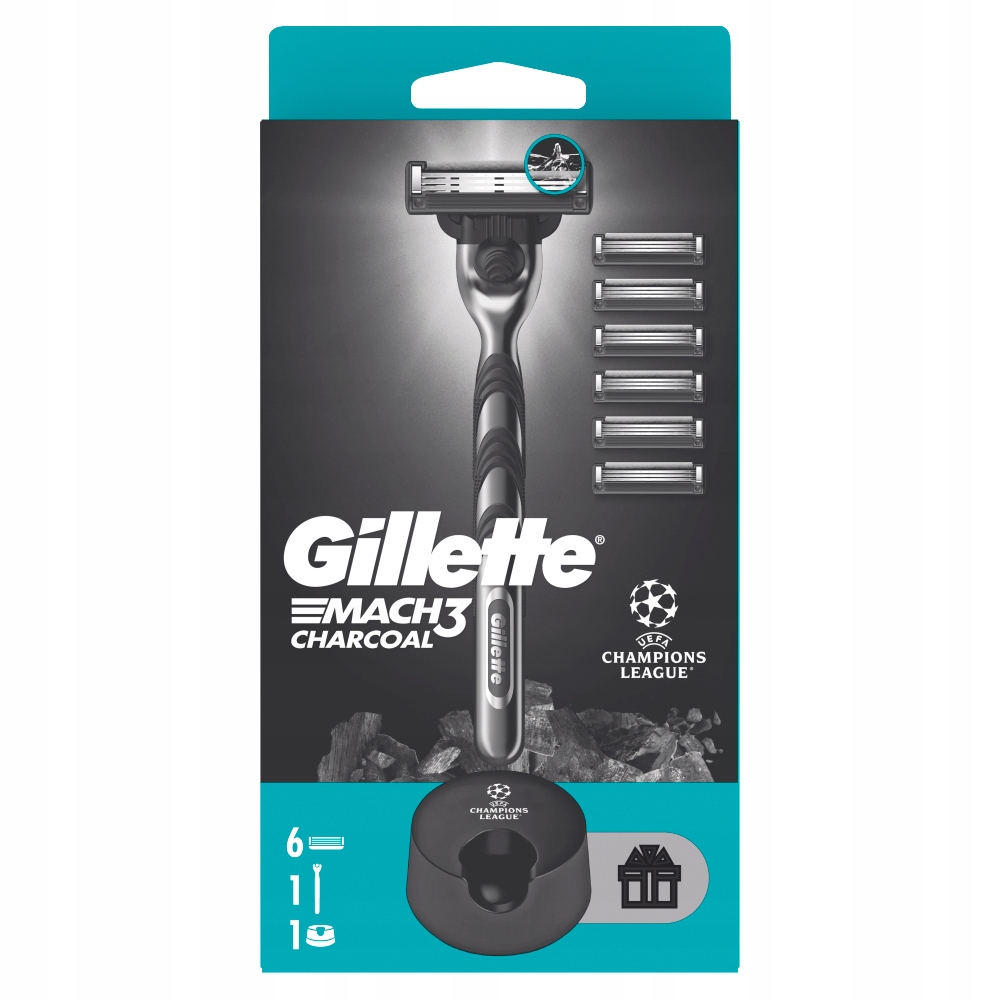 Uefa Champions League Edition Gillette Mach3 Charcoal Maszynka do golenia