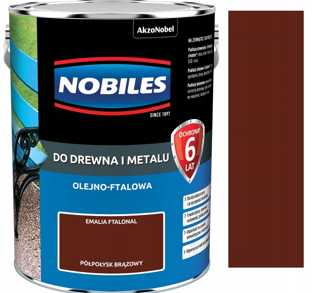 Nobiles Ftalonal Ftalowa Brązowy Półpołysk 5L