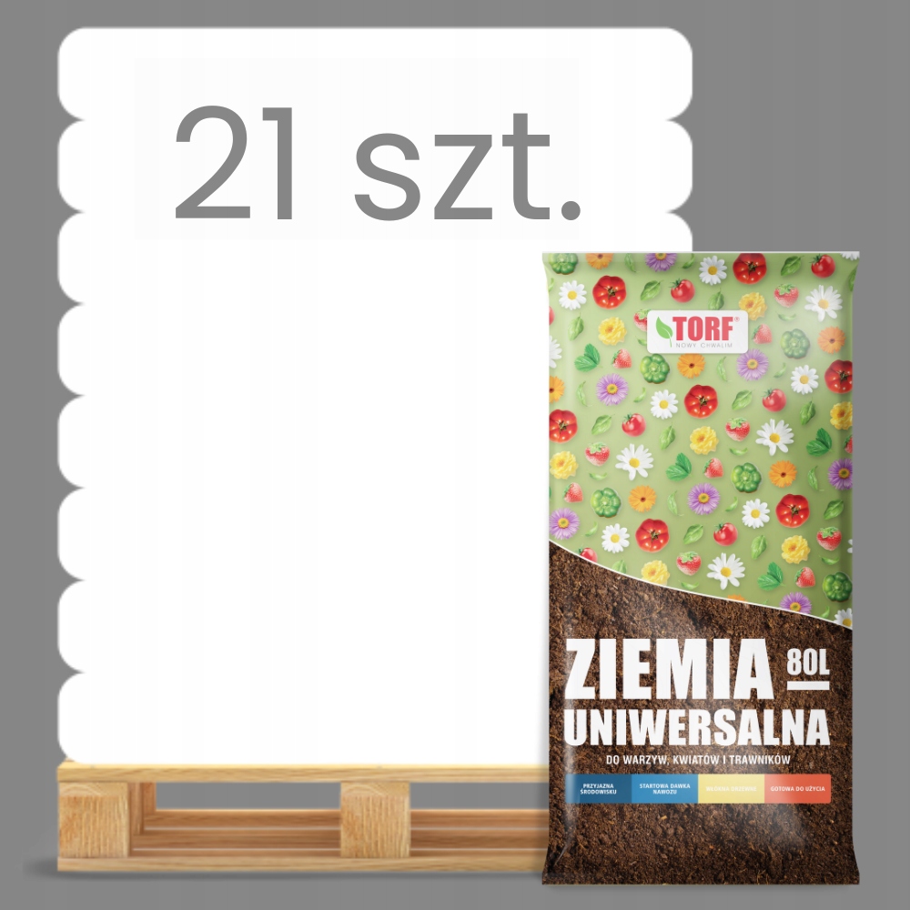 ZIEMIA UNIWERSALNA 80L PÓŁPALETA 21SZT.