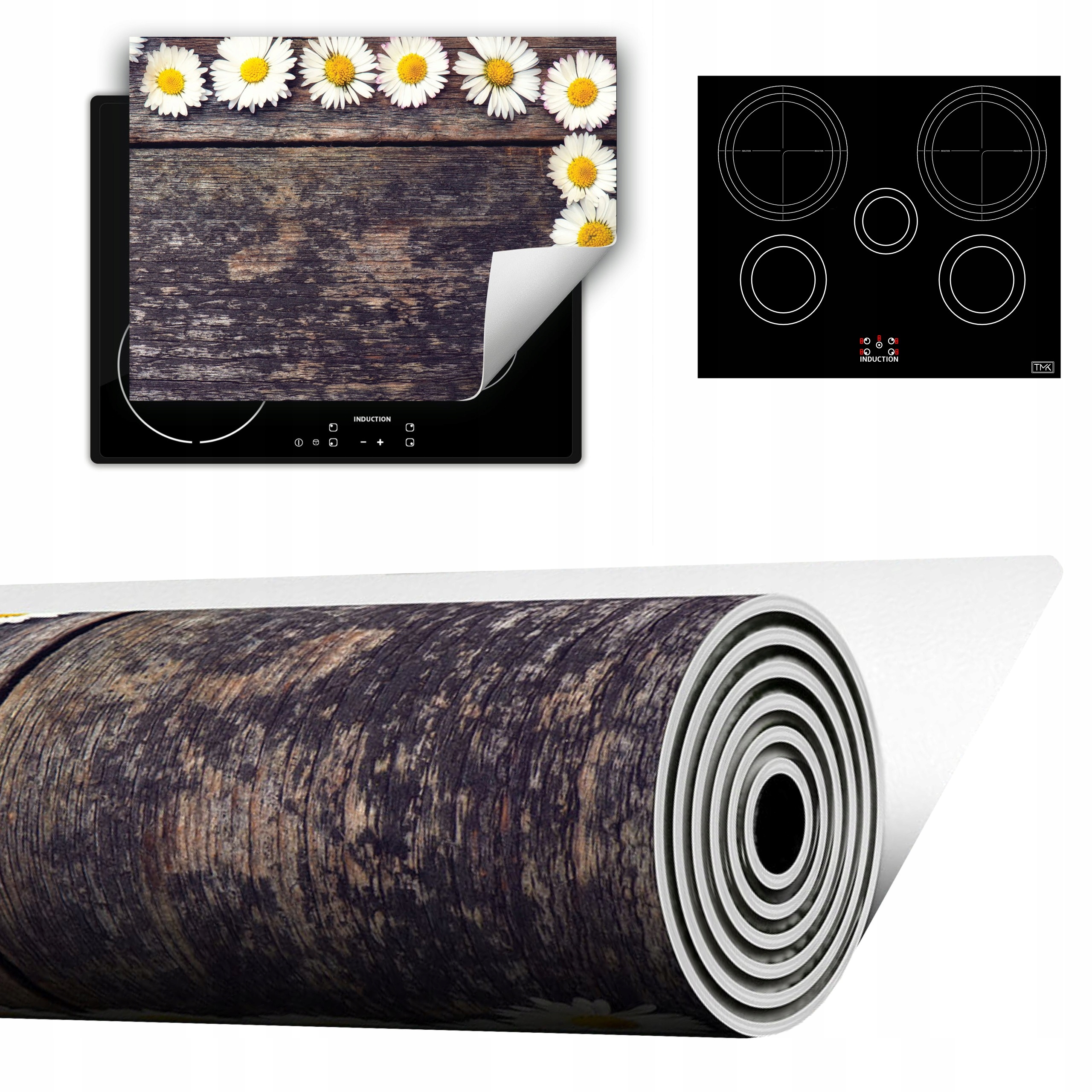 Vinylová Podložka Do Kuchyně Více Místa 70x52 Dřevo květiny