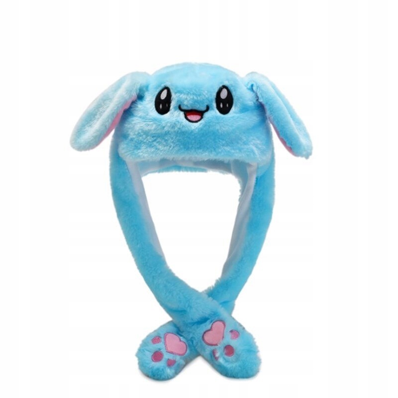 CZAPKA KRÓLIK RUCHOME USZY STRÓJ - Królik kolorowy Kolor bezbarwny