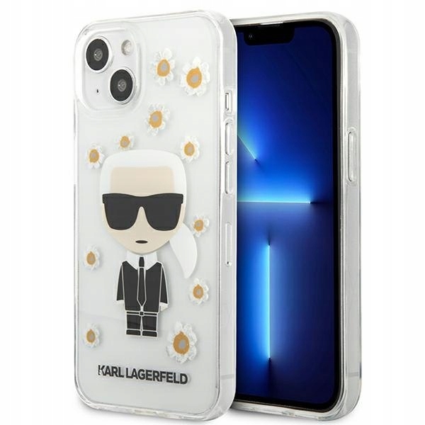 Karl Lagerfeld Iconic Karl Flower Etui iPhone 13 Mini (przezroczysty)