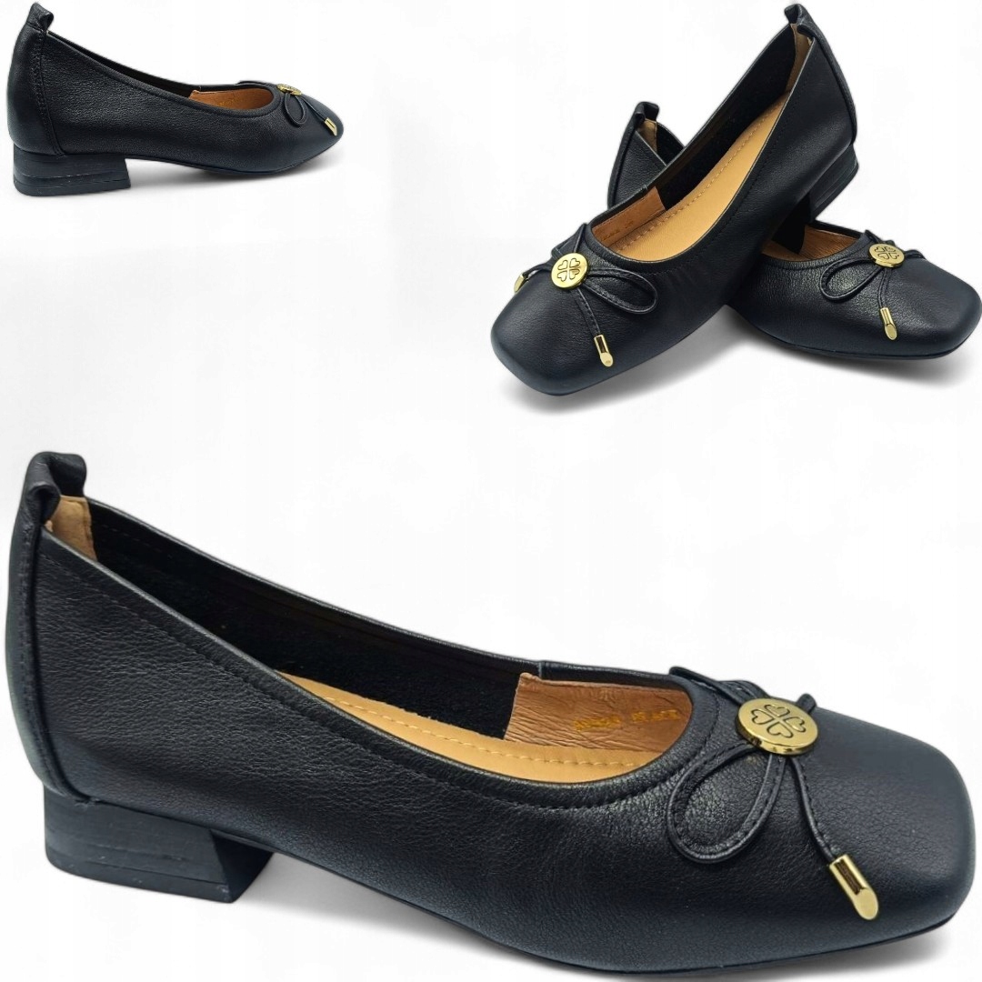 Loretta 37 Dámské polobotky Kůže Přírodní ploché jarní baleríny módní