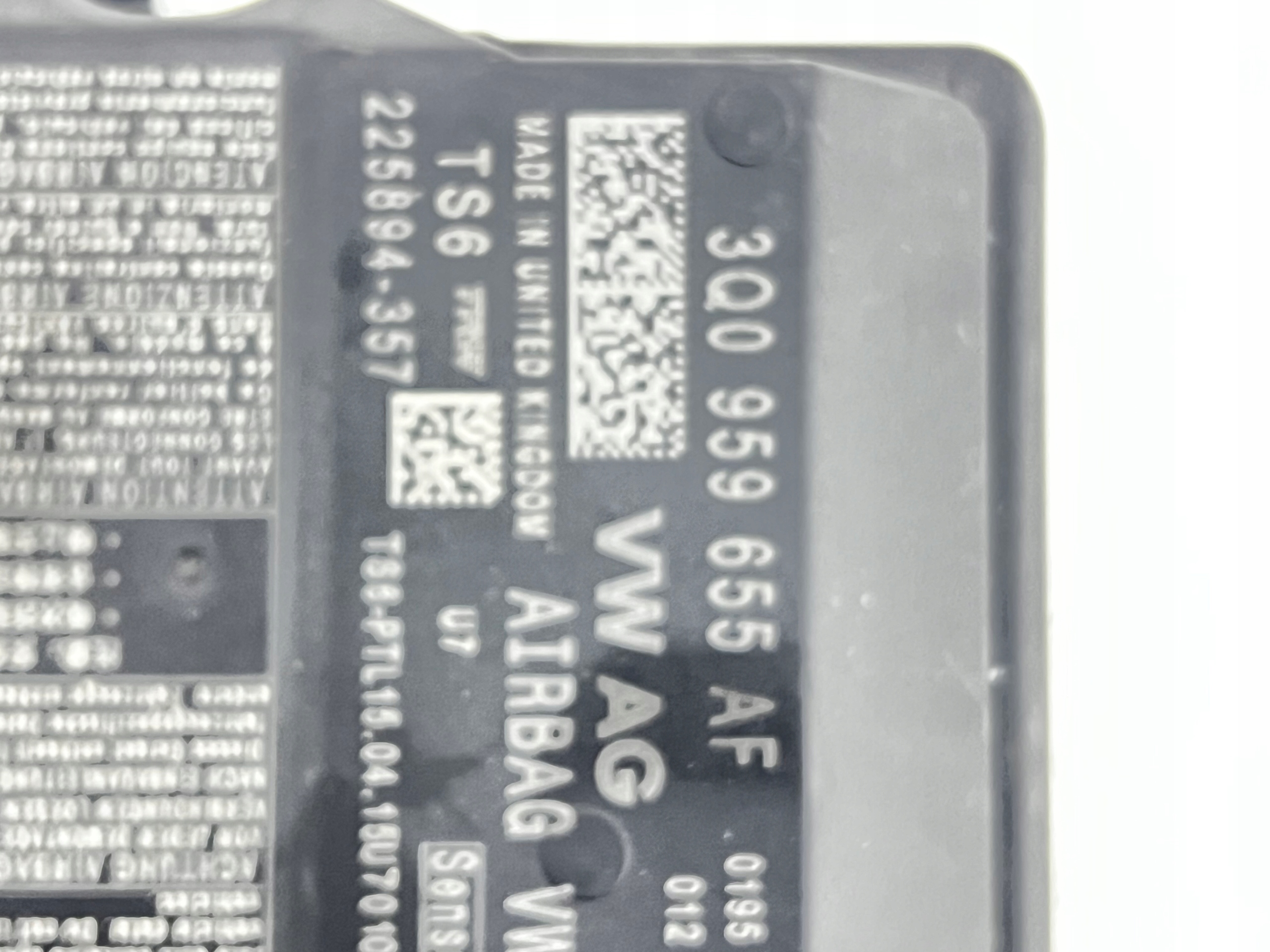 module SENSOR control unit AIR BAG VW PASSAT B8 3Q0959655AF