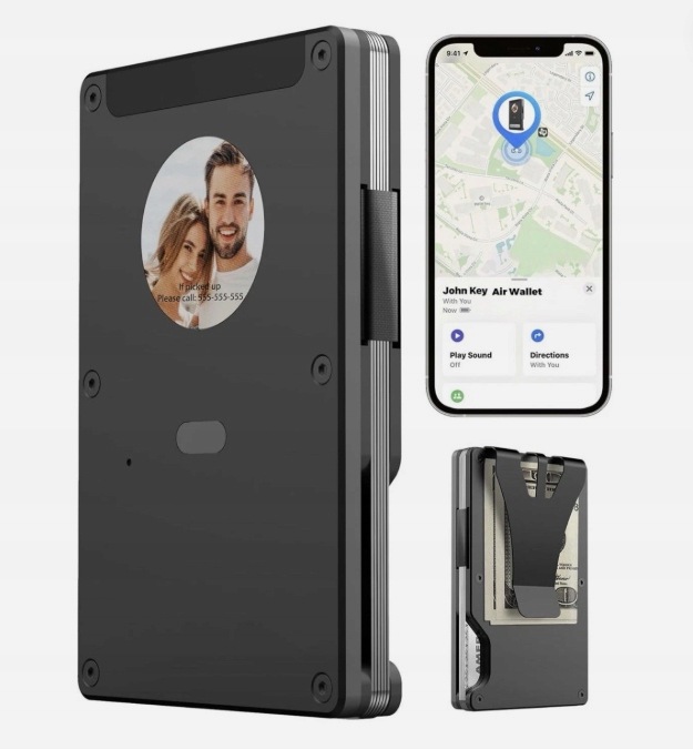 Air Wallet Pro Portfel Smart Rfid lokalizacja Gps aplikacja Kolorowy Avatar