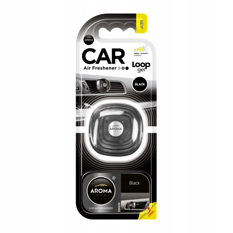 

Zapach Samochodowy Aroma Car Loop 9G Black Żelowy