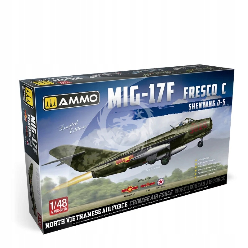 Mig-17F Shenyang J-5 Ammo by Mig Jimenez A.MIG-8510 měřítko 1/48