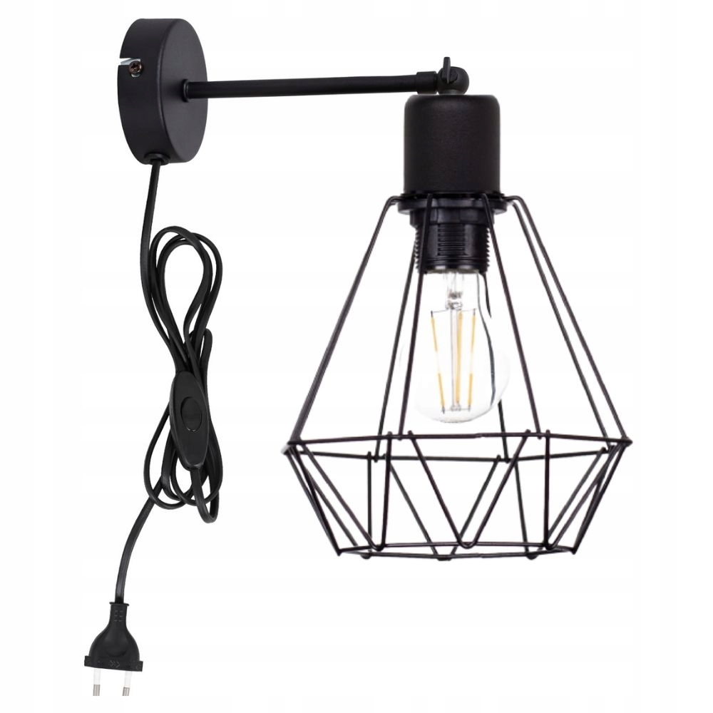 

Lampka Ścienna Nocna Kinkiet Diament Led Z Wtyczką