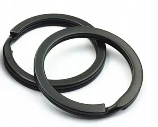 Kółko do Kluczy do Breloczka Czarne Komplet Mocne 2 sztuki Black Key Ring