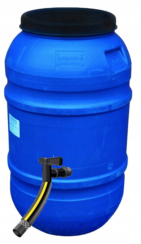 ZBIORNIK BECZKA BECZKI NA WODĘ 220L + KRANK+ RURKA DO KONEWKI