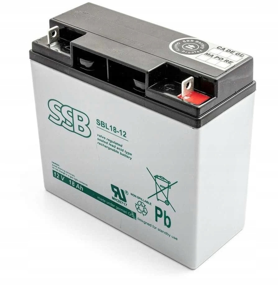 Akumulátor Agm Ssb SBL18-12 12V 18Ah Vrla F3 M5