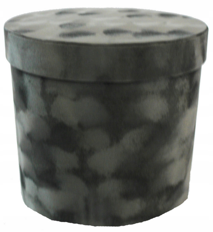 

Flower Box Pudełko Szare Grafitowe Welur fi 15,5cm