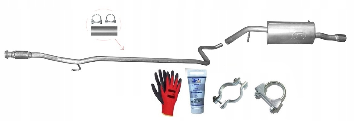 Peugeot 207 1.6 HDi (2006-2011) sada Trubka Tlumič bonus