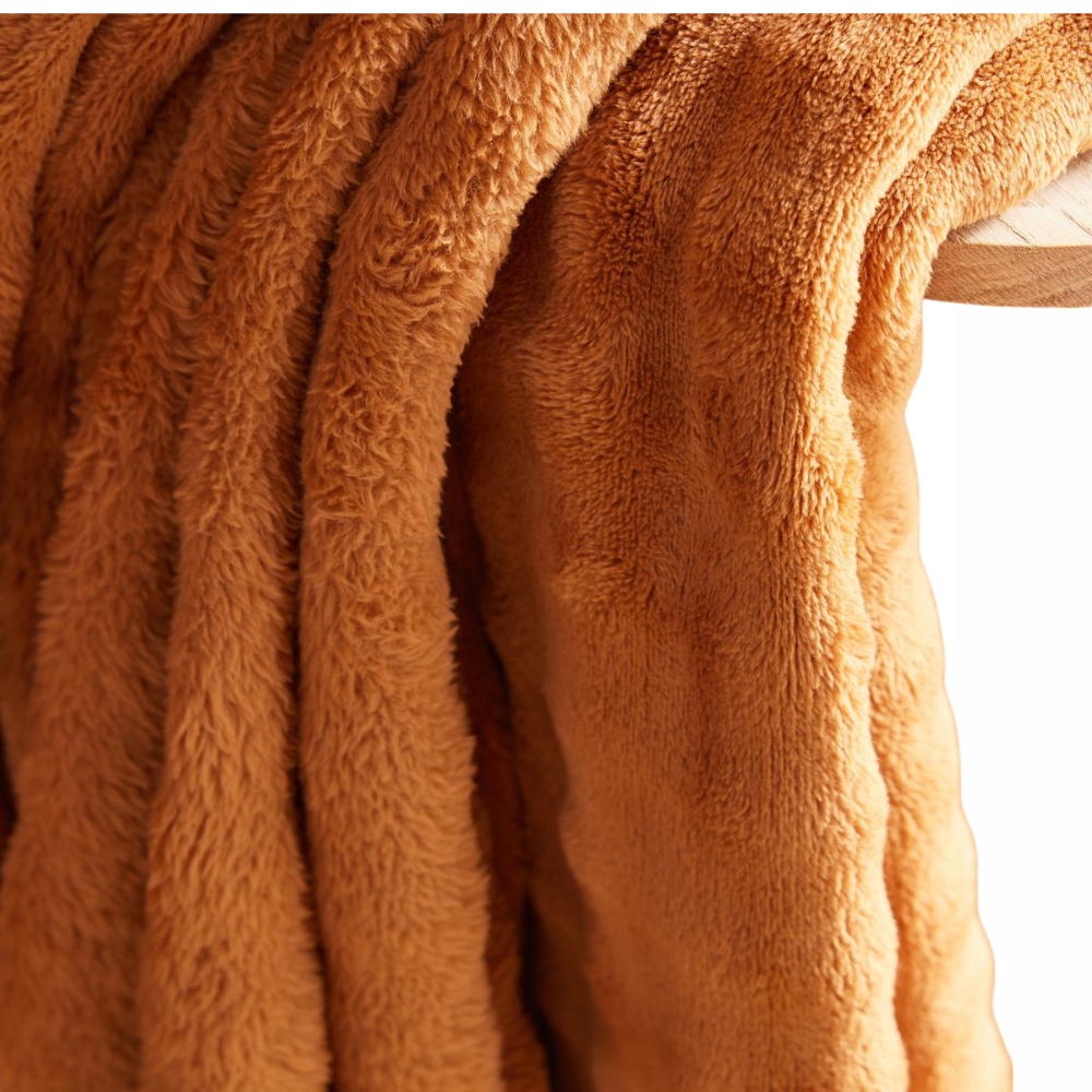 Deka S Vyraženým Vzorem Oranžová 130 X 180 CM Do Interiéru