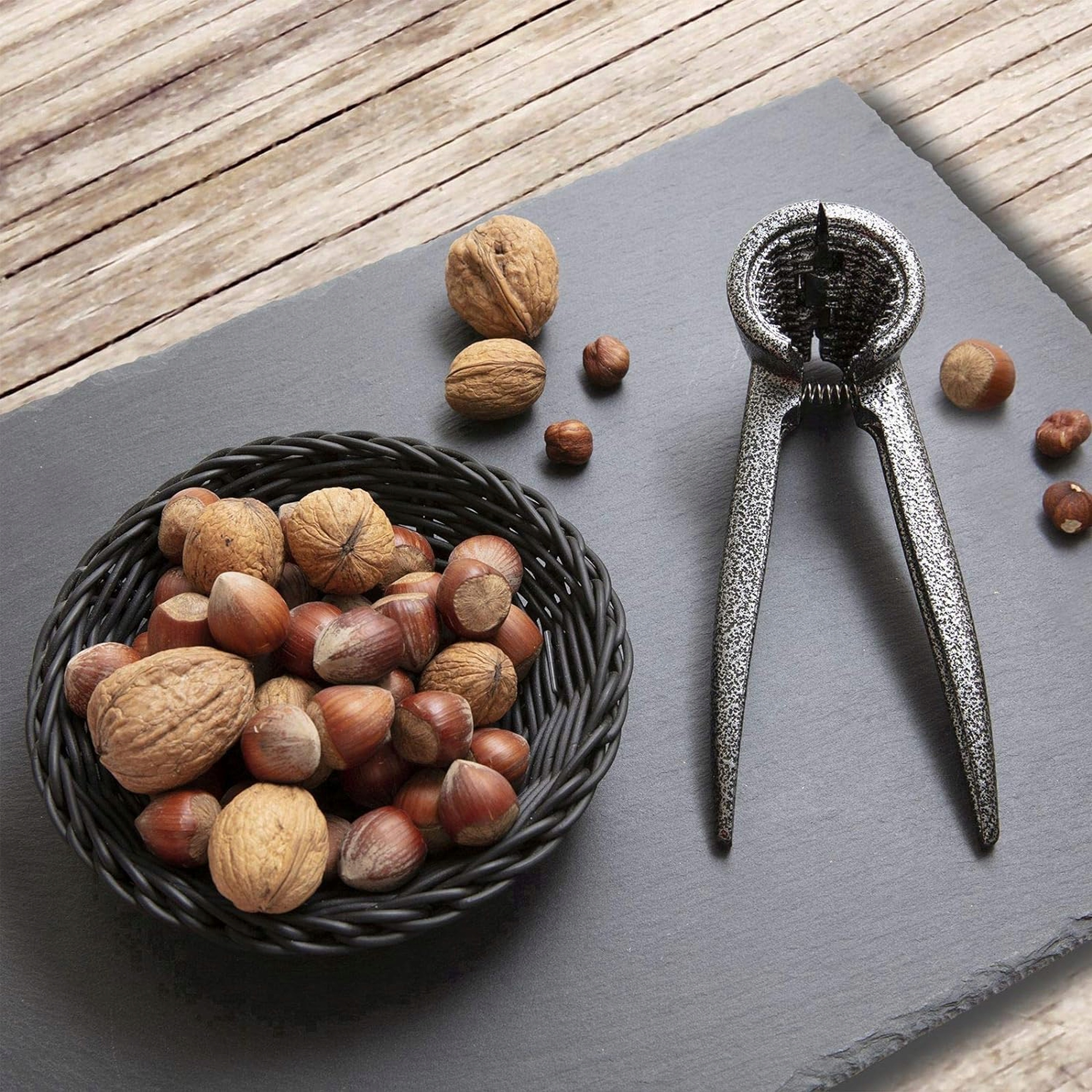 DZIADEK DO ORZECHÓW UNIWERSALNY METALOWY OTWIERACZ BUTELEK MOCNY SOLIDNY Długość 175 mm